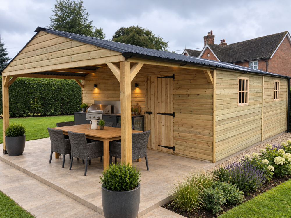 Hybrid Building | Sheltered Patio